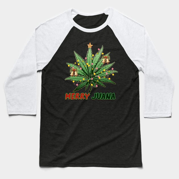Merry Juana Baseball T-Shirt by MZeeDesigns